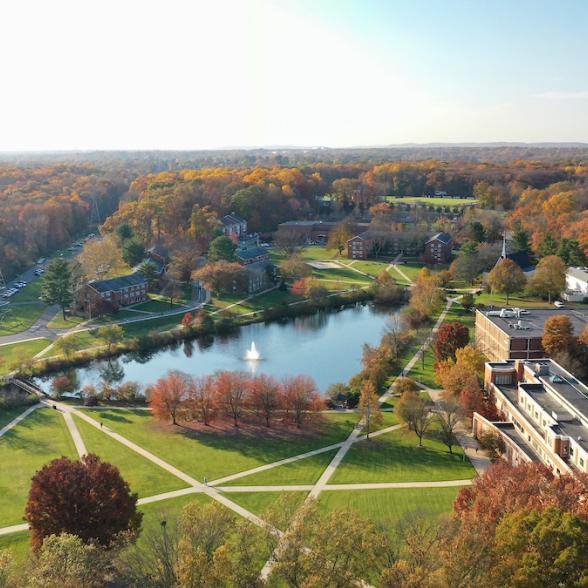 Rider campus aerial view