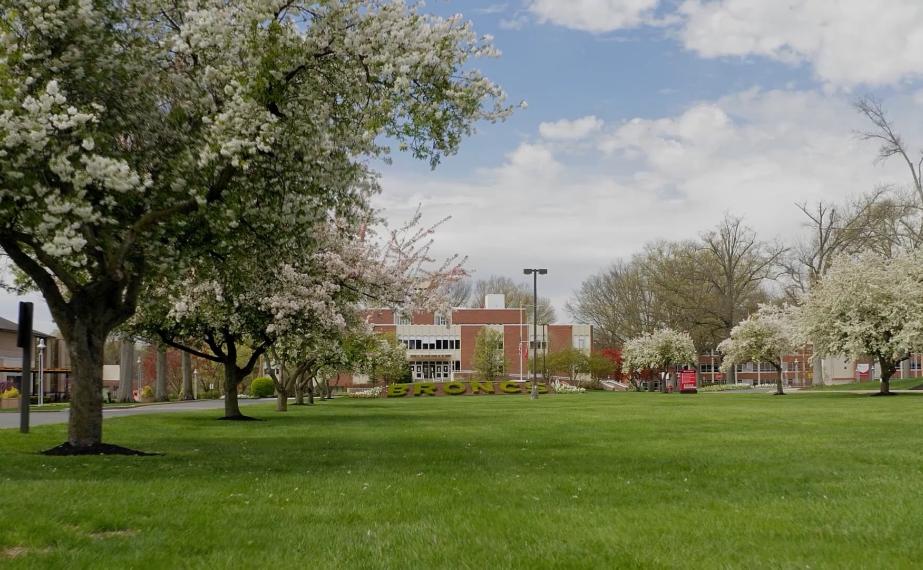 image of Rider Campus featuring the library and campus mall
