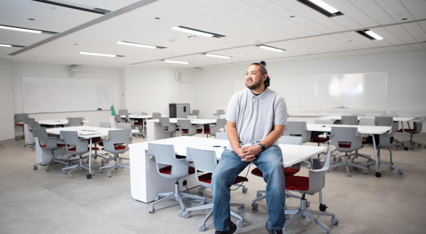 Continuing Education student sits in classroom