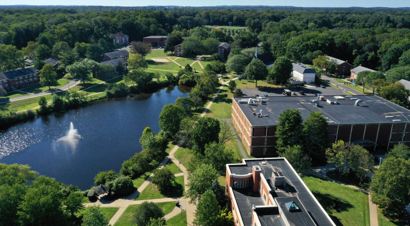 Aerial view of campus