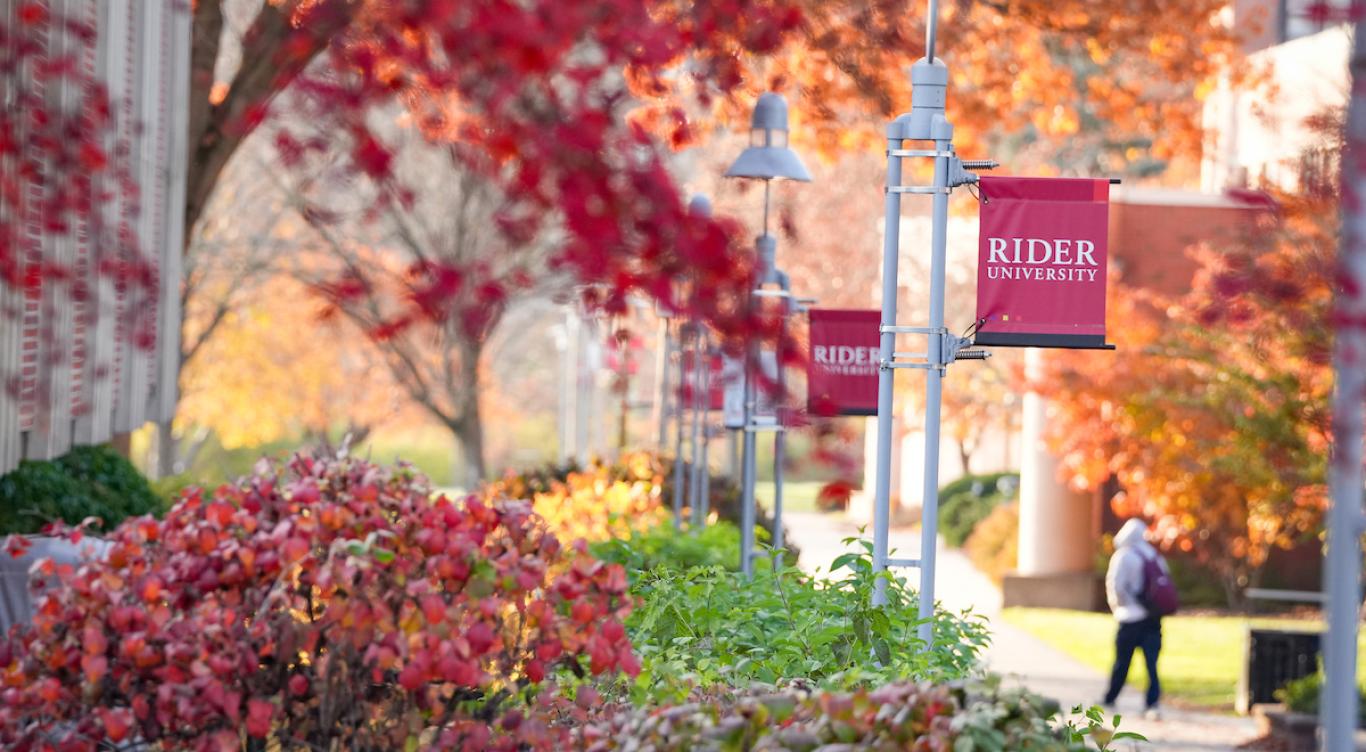 Rider campus in the fall