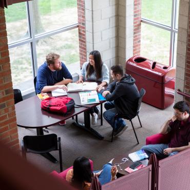 Students in a study group.