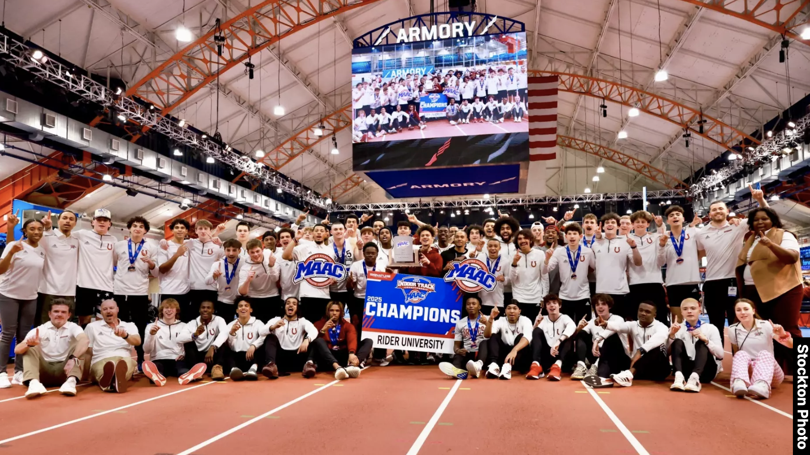 2025 Rider men's indoor track and field MAAC Championship team